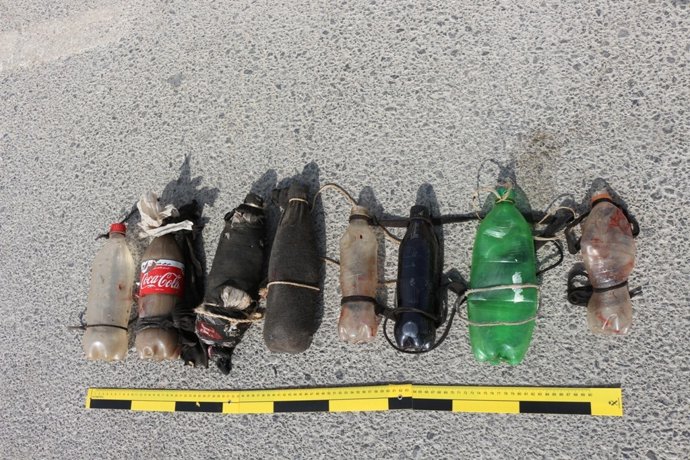 Material utilitzat contra els agents en el salt a la tanca de Ceuta
