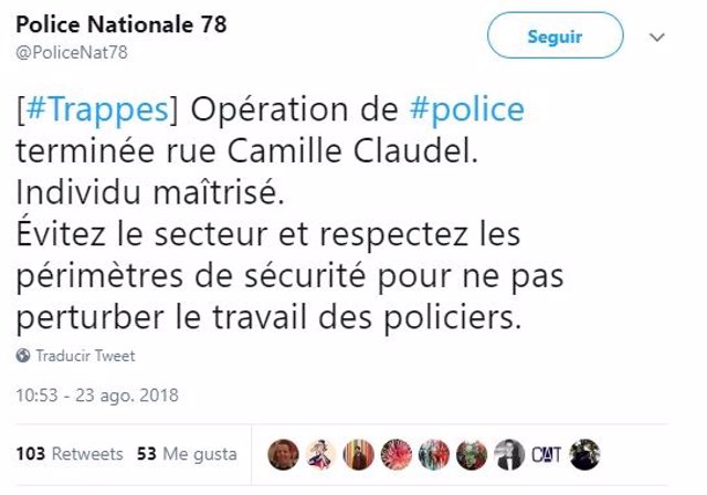 Piulada de la policia francesa 