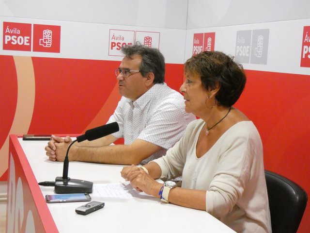 Mercedes Martín, en rueda de prensa en Ávila.