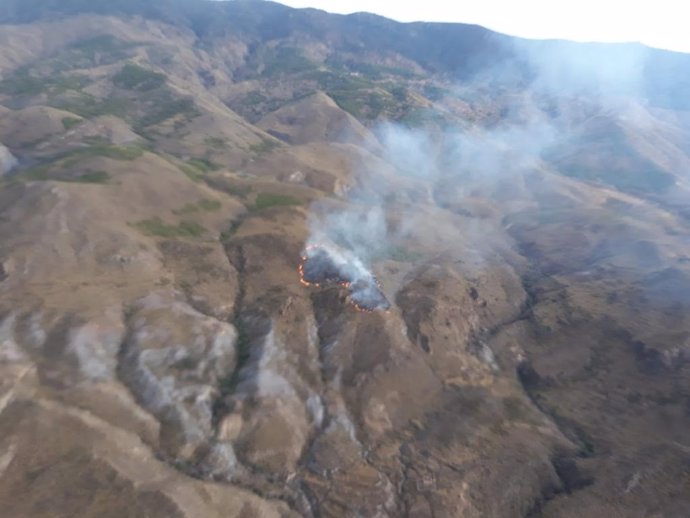Incendio forestal declarado en Tabernas