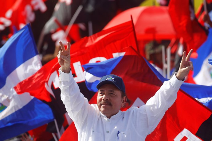 Ortega durante la celebración del 39 aniversario de la Revolución Sandinista