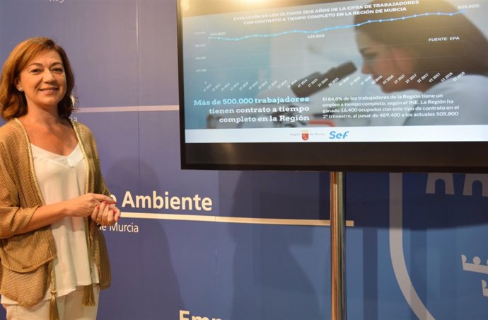 La directora del SEF, Severa González, presentó la evolución de los contratos 