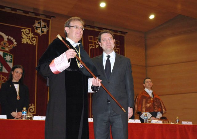 Rector UCLM y Page