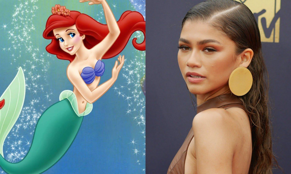 Así sería Zendaya como Ariel en la película de acción real de La Sirenita