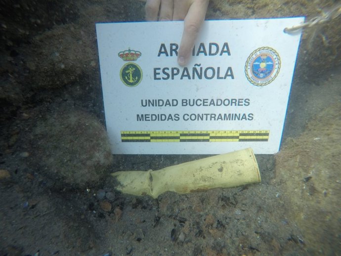 Imagen del artefacto neutralizado por la Armada