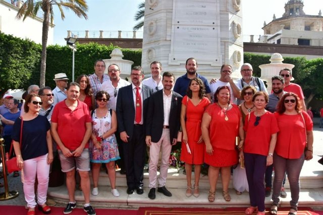 Antonio Maíllo, este viernes en Los Coloraos en Almería