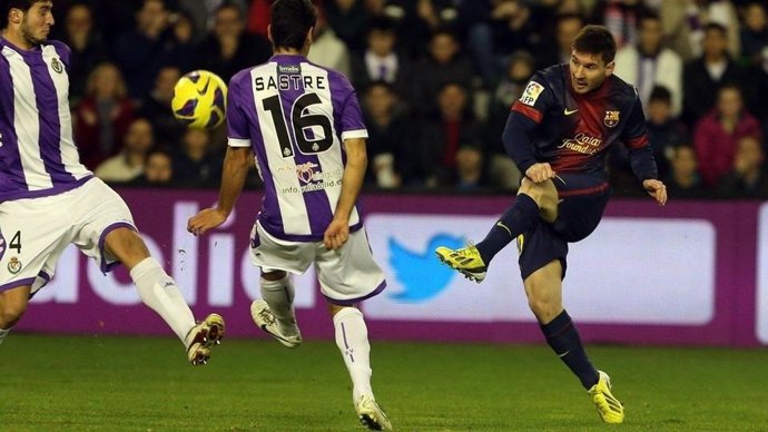 Leo Messi en el Valladolid - Barcelona de la temporada 2012/13