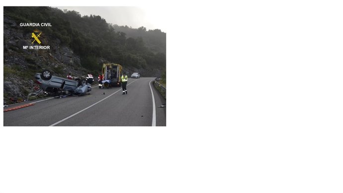 Burgos.- Estado en el que quedó el vehículo