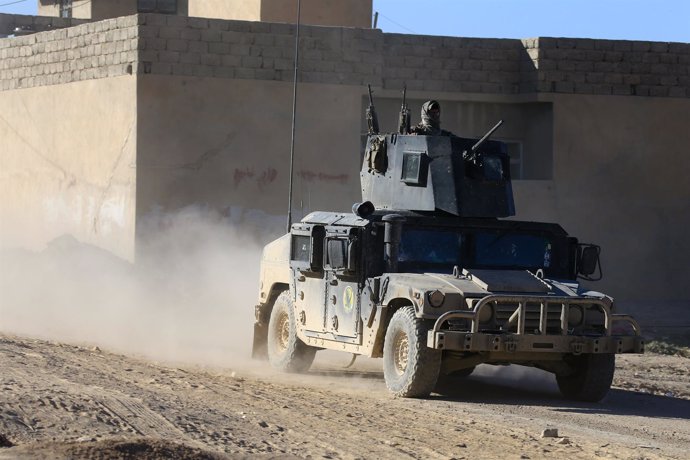 Miliitares de las fuerzas especiales iraquíes en la ofensiva de Mosul