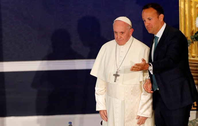Leo Varadkar y el Papa Francisco en Dublín