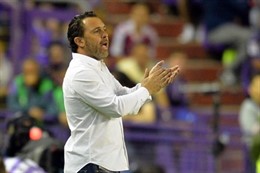 El entrenador del Real Valladolid, Sergio González