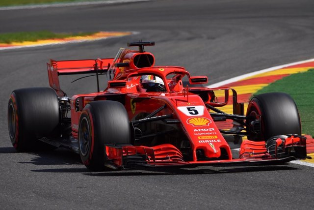 Sebastian Vettel, en el circuito de Spa-Francorchamps