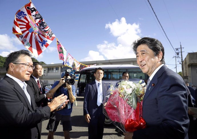 El primer ministro japonés, Shinzon Abe, en Tarumizu