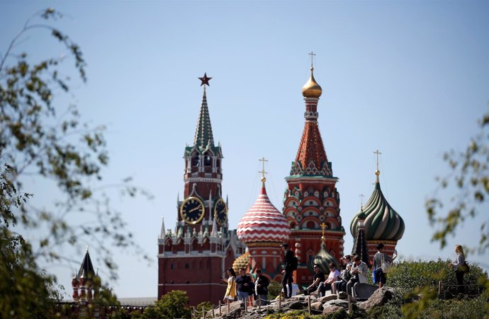 Vista de la catedral de San Basilio en Moscú