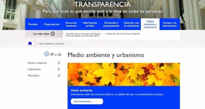 Portal de Transparencia del Ayuntamiento de Madrid