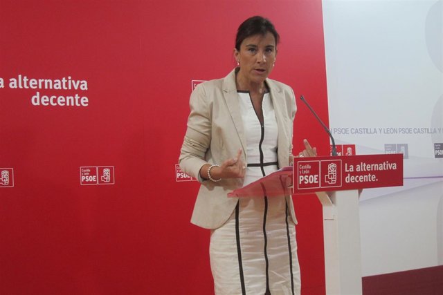 Ana Sánchez atiende a los medios de comunicación Valladolid 27/8/2018           