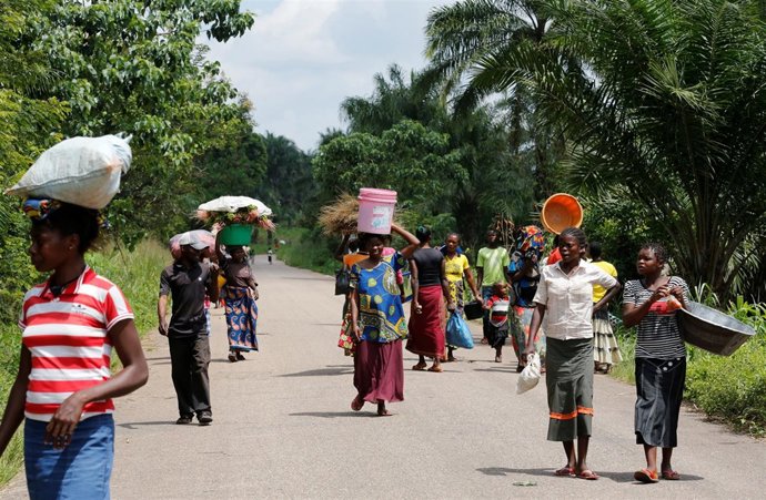 Desplazados por la violencia en la región de Kasai