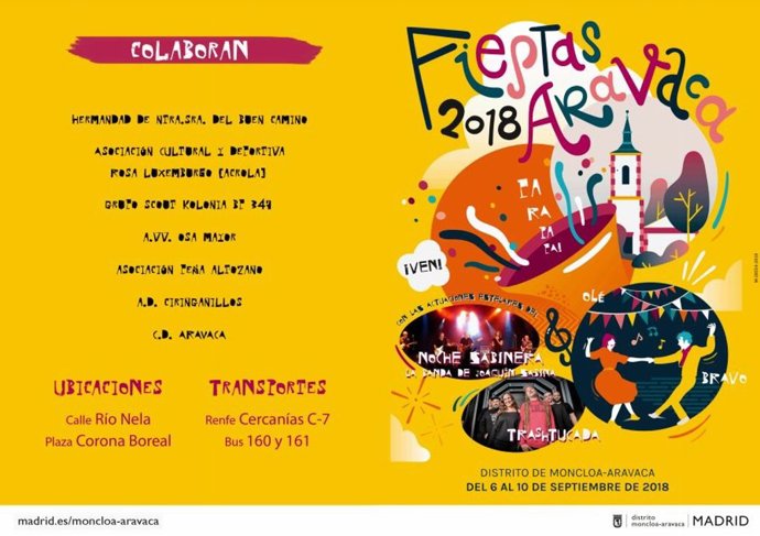 Cartel promocional de las fiestas de Aravaca