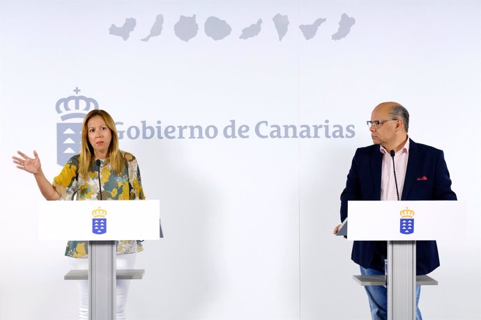 Dávila y Barragán, este lunes en la rueda de prensa posterior al Consejo