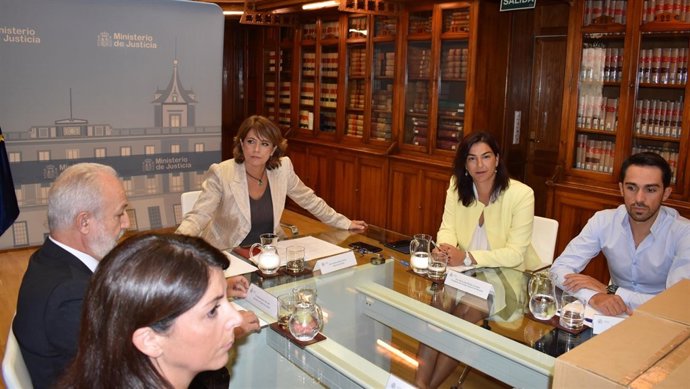 Reunión en el Ministerio de Justicia con Delgado, Rienda y Contador