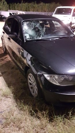 Vehículo que arrolló a un peatón en Blanes (Girona)