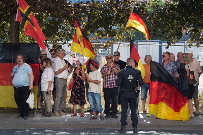 Manifestación antiislamista en Dresde