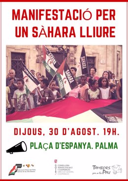 Manifestación convocada por la Asociación d’Amics del Poble Saharauí 