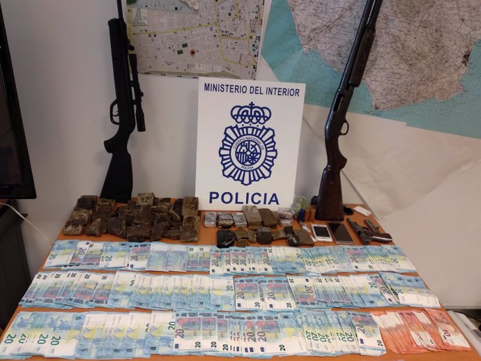 Drogas, armas y dinero incautado en operación en La Línea