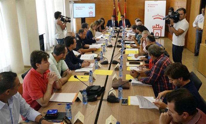 Dispositivo segruidad Feria murcia con alcalde Ballesta y delegado Conesa
