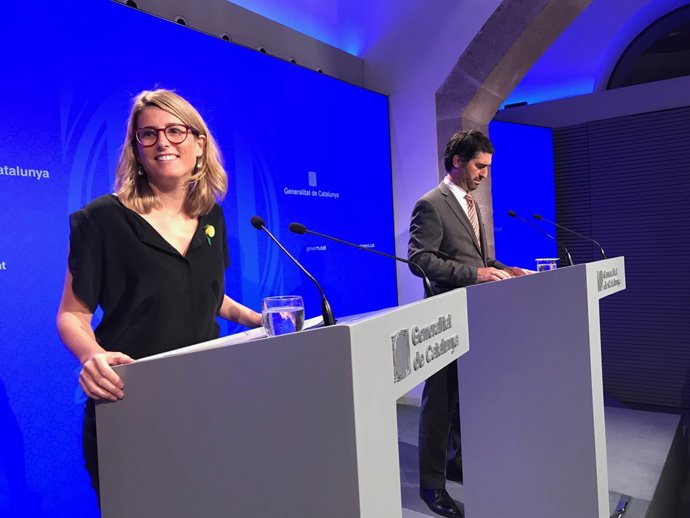 La portaveu del Govern, Elsa Artadi, i el conseller Jordi Puigneró