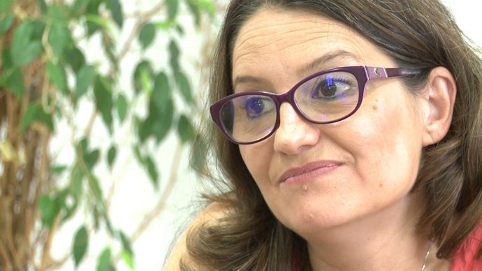 Oltra en una entrevista amb Europa Press
