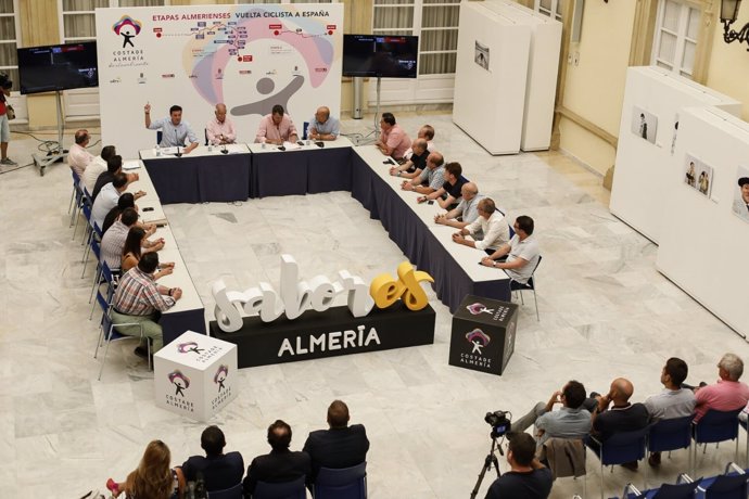 Momento de la presentación de las dos etapas de La Vuelta que pasan por Almería
