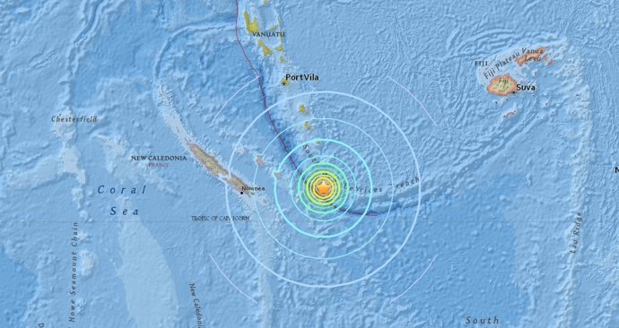Terremoto de magnitud 7,1 en Nueva Caledonia