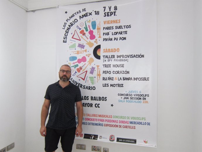 Öscar Trigoso, presidente de la Asociación de Músicos de Extremadura            