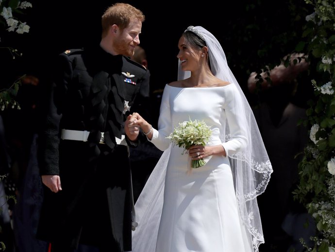 Príncipe Harry y Meghan Markle en su boda