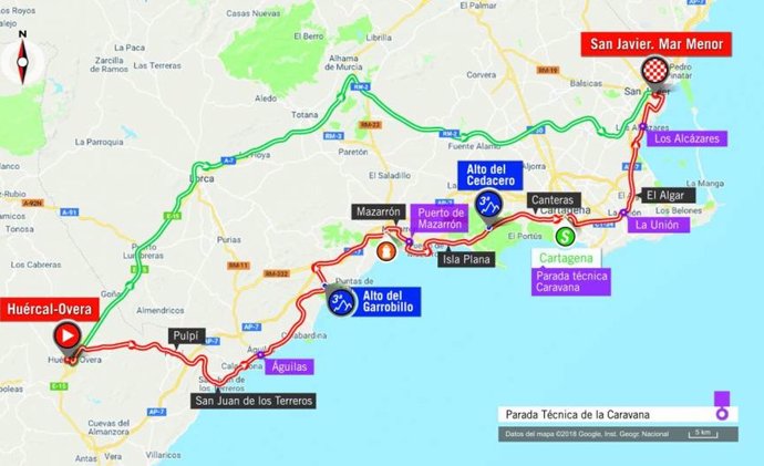 Mapa Etapa 6 de La Vuelta 2018