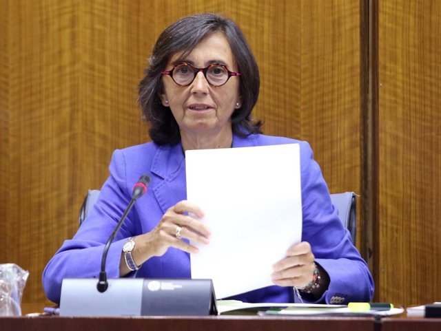 La consejera de Interior, Rosa Aguilar, en una comisión extraordinaria