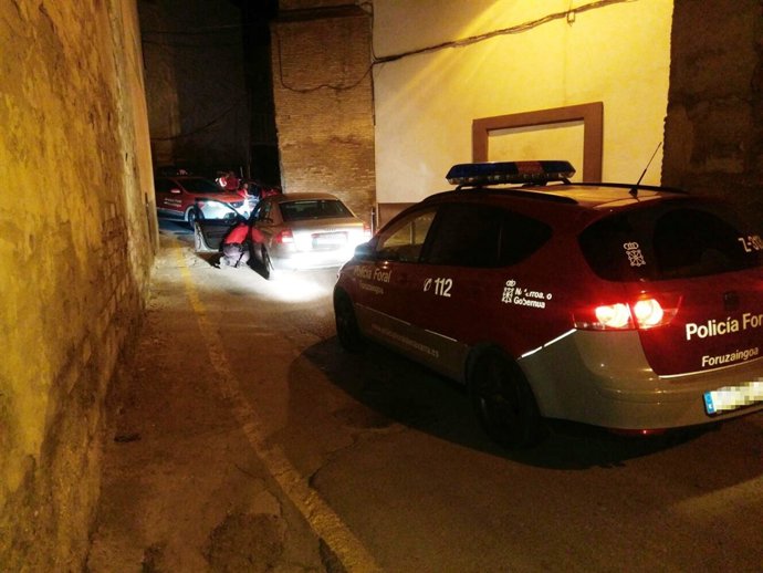 Momento de la detención en Cascante.