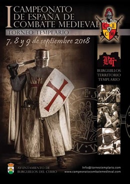 Cartel del Campeonato de combate medieval en Burguillos del Cerro