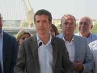 Pablo Casado insta al Gobierno a "actuar" en Cataluña o el PP "tomará medidas" parlamentarias y judiciales
