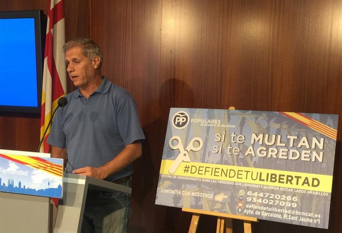 El presidente del PP en el Ayuntamiento de Barcelona, Alberto Fernández