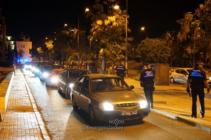 Dispositivo policial en la Cartuja
