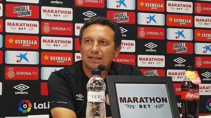 El entrenador del Girona FC, Eusebio Sacristán