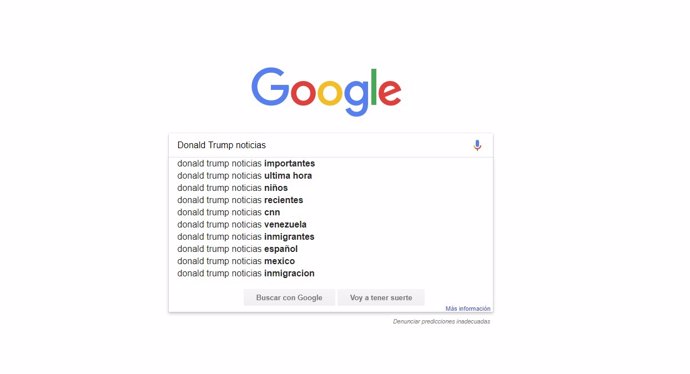 Buscador Google Donald Trump