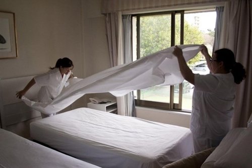 Camareras de piso en un hotel