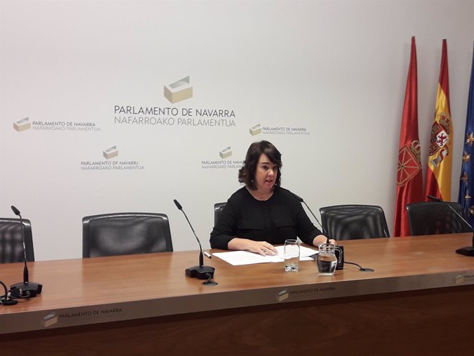 Ainhoa Aznárez, presidenta del Parlamento de Navarra.