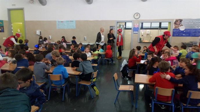 Pequeños en uno de los comedores escolares de la provincia
