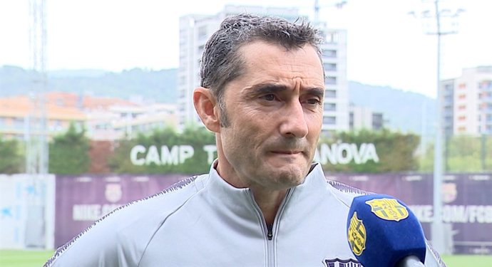 El entrenador del FC Barcelona, Ernesto Valverde