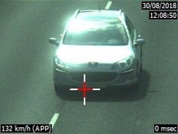 Vehículo captado por el radar móvil en San Sebastián