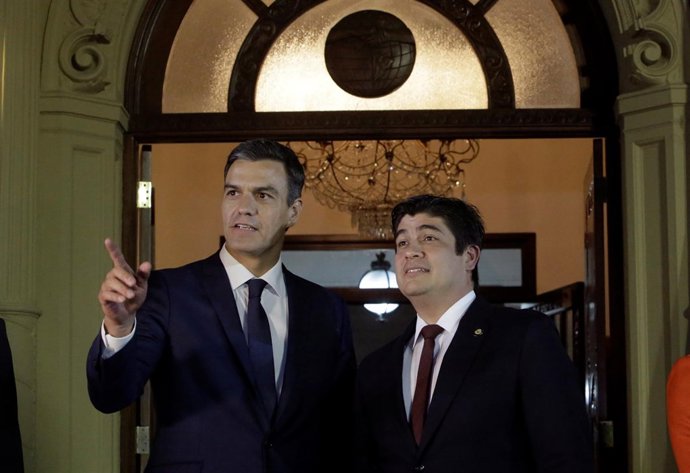 Pedro Sanchez y el presidente de Costa Rica Carlos Alvarado 